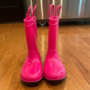 Toddler girls size 6 pink rain boots